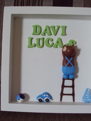 Quadro e porta de maternidade urso