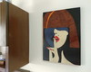 Imagem 4 - Quadro em Marchetaria - Mulher Elegante - 01