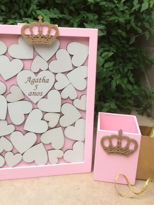 Quadro festa "princesas" personalizado
