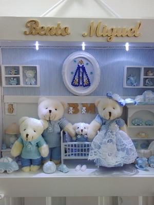 Quadro maternidade amor maior - azul e branco