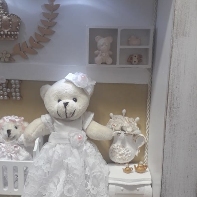 Imagem 4 - Quadro Maternidade Amor Maior - Dourado e Branco