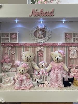 Quadro maternidade amor maior - rosa e cinza