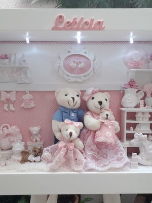 Quadro maternidade amor maior - rosa
