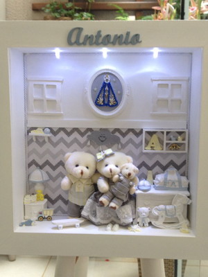 Quadro maternidade pingo de amor - amarelo e cinza