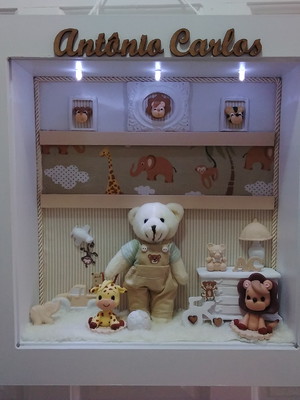 Quadro maternidade pingo de amor - safari baby
