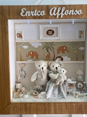 Quadro maternidade pingo de amor - safari