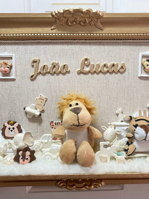 Quadro maternidade pingo de amor - safari