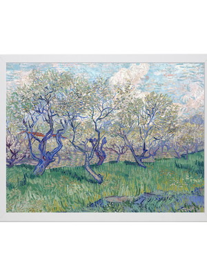 Quadro van gogh, orchard in blossom, tela canvas 60x47cm