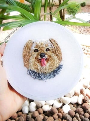 Retrato bordado pet