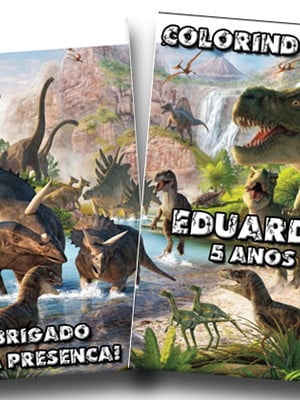 Revista colorir dinossauro 14x10