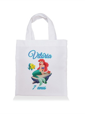 Sacolinha para lembrancinha personalizada - a pequena sereia