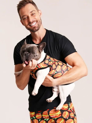 Tal pai, tal pet short masculino hamburguer
