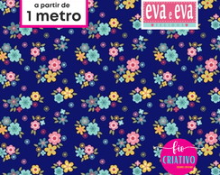 Tecido Tricoline Eva e Eva 100% Algodão Flores