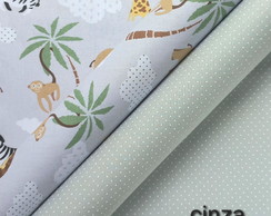 Kit Compose Tecido Tricoline Safari 2 Cortes 0,50x1,50 Cada