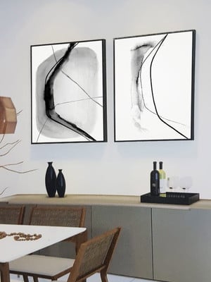 Quadro abstrato moderno minimalista flow art*