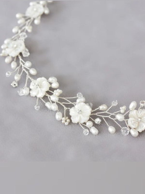 Tiara grinalda headband prateado noivas debutantes