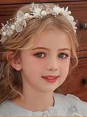 Tiara infantil daminha de flores (a656)