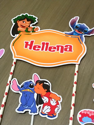 Topo de bolo - lilo e stitch