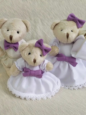 Ursos de pelúcia - família mini teddy