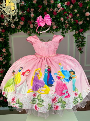 Vestido festa infantil princesas disney
